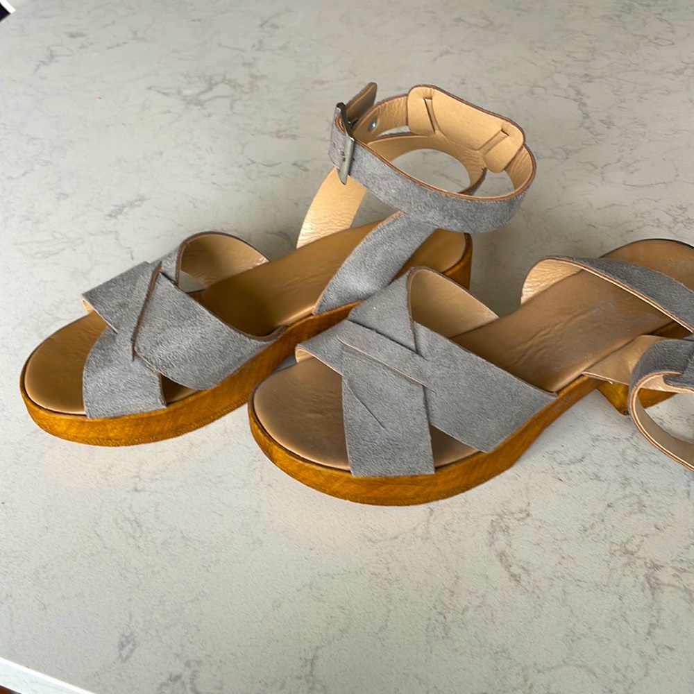 Top shop grey sandals size 8 from Nordstrom